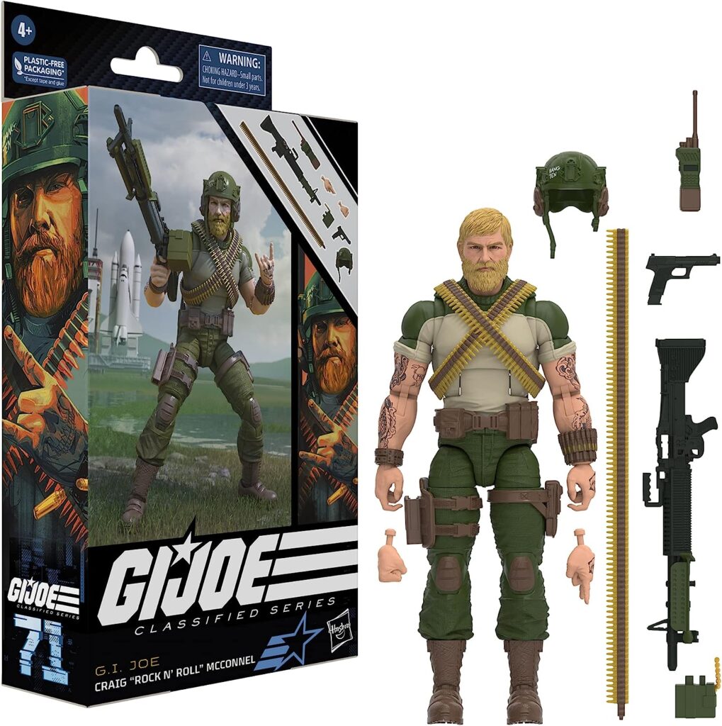 G.I. Joe Classified Series Craig âRock âN Rollâ McConnel, Collectible G.I. Joe Action Figures, 71, 6 inch Action Figures for Boys Girls, with 7 Accessories