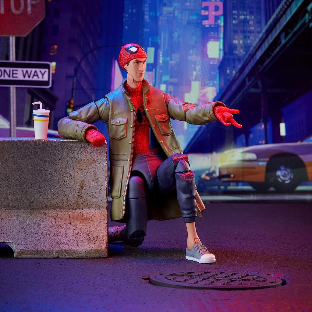 Spider-Man Hasbro Marvel Legends Series Into The Spider-Verse Peter B. Parker 6-inch Collectible Action Figure Toy for Kids Age 4 and Up