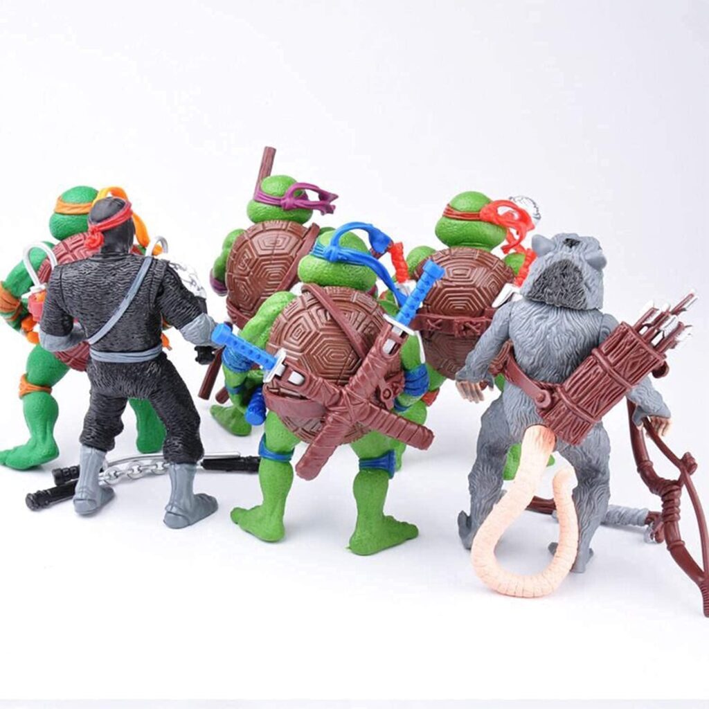 ViliV 6 PCS Ninja Turtles Toys - TMNT Action Figures - Ninja Turtles Toy Set - Teenage Mutant Ninja Turtles Toys Cake Toppers 4.53inch