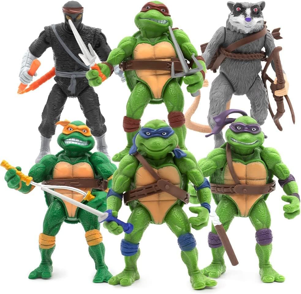 ViliV 6 PCS Ninja Turtles Toys - TMNT Action Figures - Ninja Turtles Toy Set - Teenage Mutant Ninja Turtles Toys Cake Toppers 4.53inch