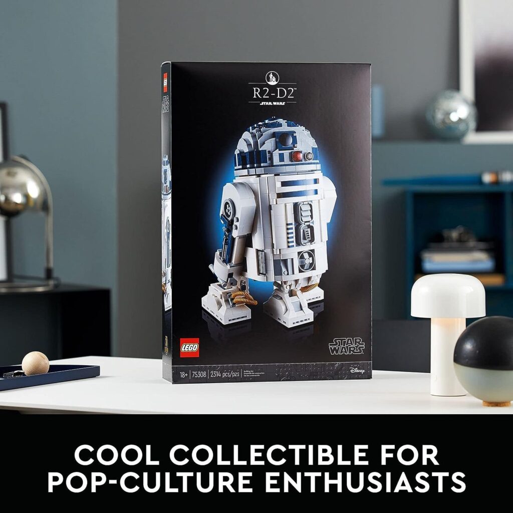 LEGO Star Wars R2-D2 75308 Droid Building Set for Adults, Collectible Display Model with Luke Skywalker’s Lightsaber, Great Birthday for Husbands, Wives, Any Star Wars Fans
