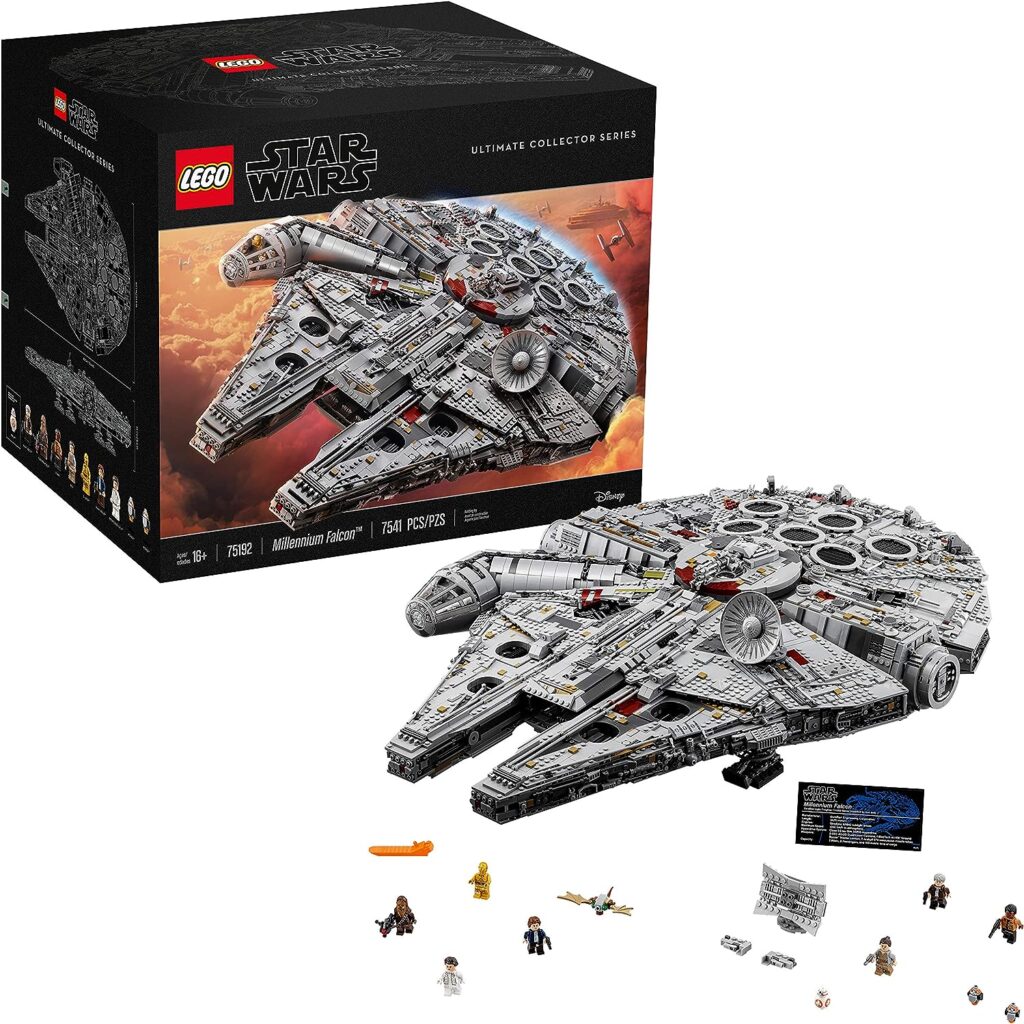 LEGO Star Wars Ultimate Millennium Falcon 75192 - Expert Building Set and Starship Model Kit, Movie Collectible, Featuring Classic Figures and Han Solos Iconic Ship, Best Gift for Adults