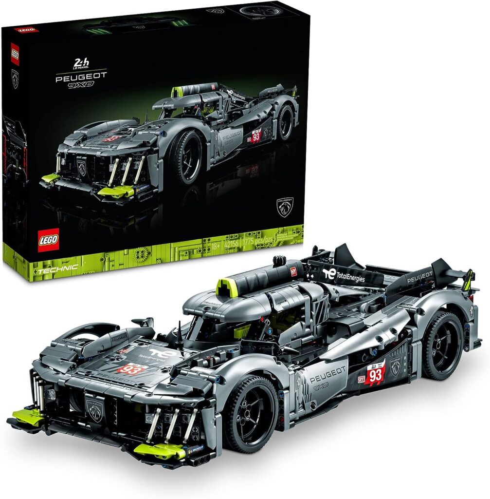 LEGO Technic Peugeot 9X8 24H Le Mans Hybrid Hypercar 42156 Collectible Race Car Building Kit for Adults and Teens, 1:10 Scale Racing Car Model, Gift for Motorsport Fans