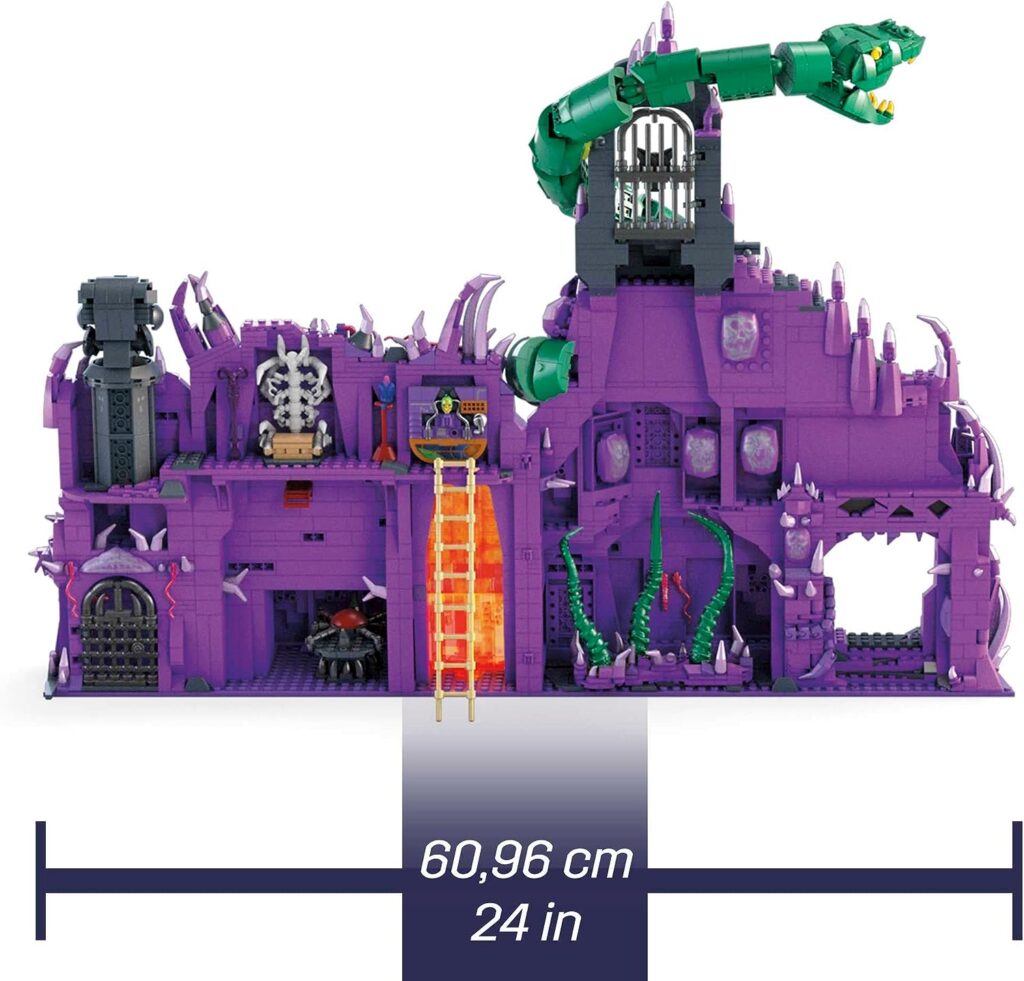 MEGA Masters of the Universe Toy Building Set, MOTU Snake Mountain with 3802 Pieces, 6 Collectable Micro Action Figures and Accessories (Amazon Exclusive)