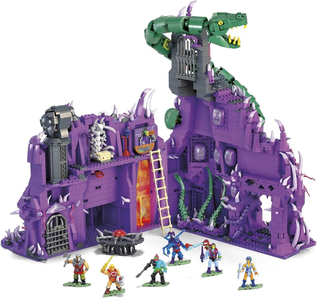 MEGA Masters of the Universe Toy Building Set, MOTU Snake Mountain with 3802 Pieces, 6 Collectable Micro Action Figures and Accessories (Amazon Exclusive)