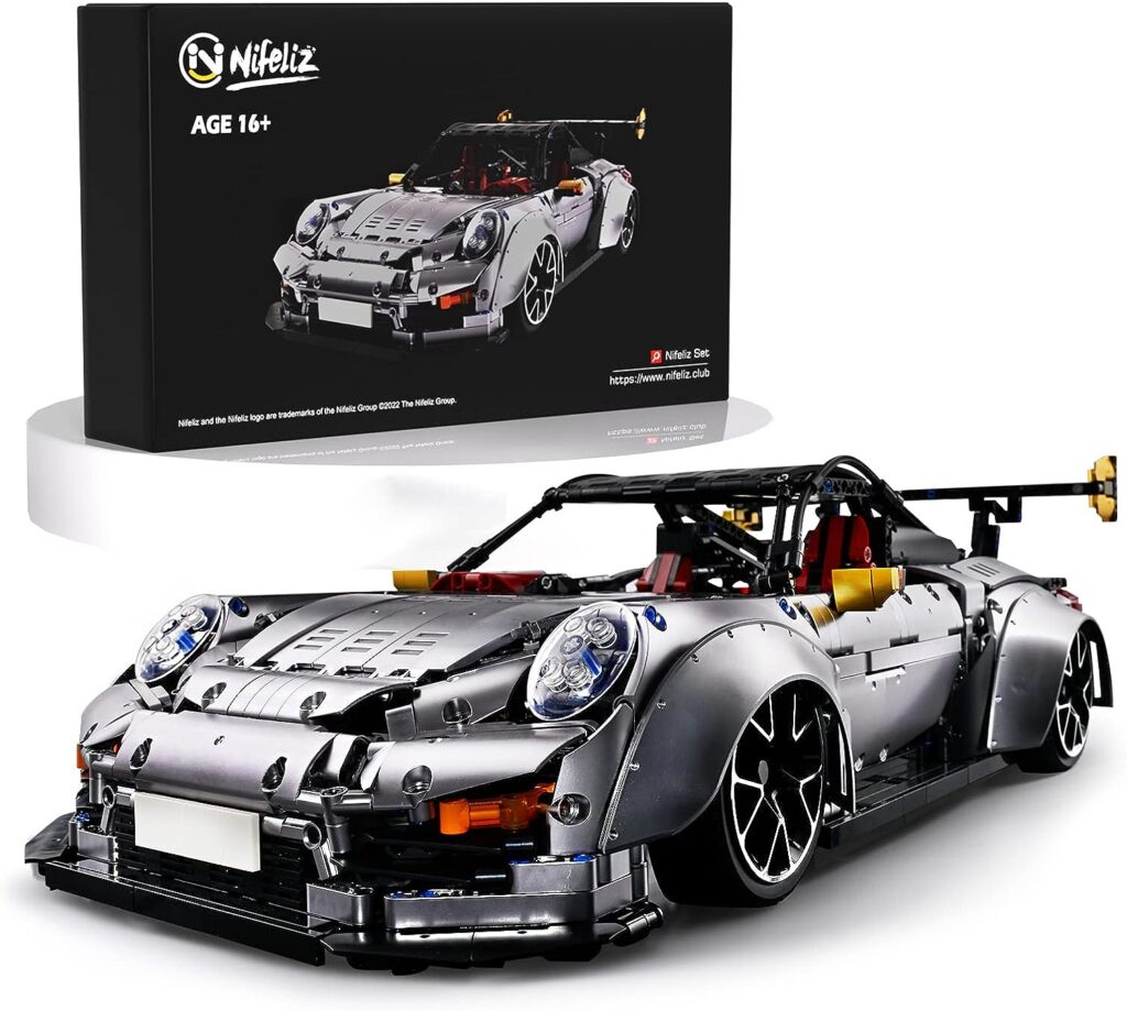 Nifeliz Sports Car 977, GTZ RS Racing Model Toy, Collectible Building Kit for Adults (3,389 Pieces)